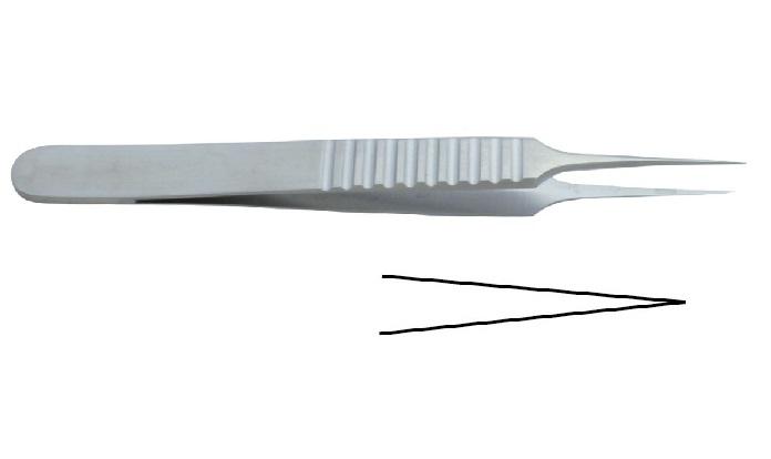 JUWELIER мікро-пінцет; плоска пряма ручка; 0,3мм 13,0см. Tontarra Medizintechnik GmbH